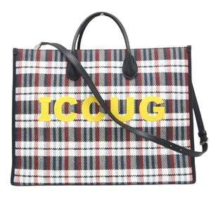 GUCCI Black Raffia Tote Bag